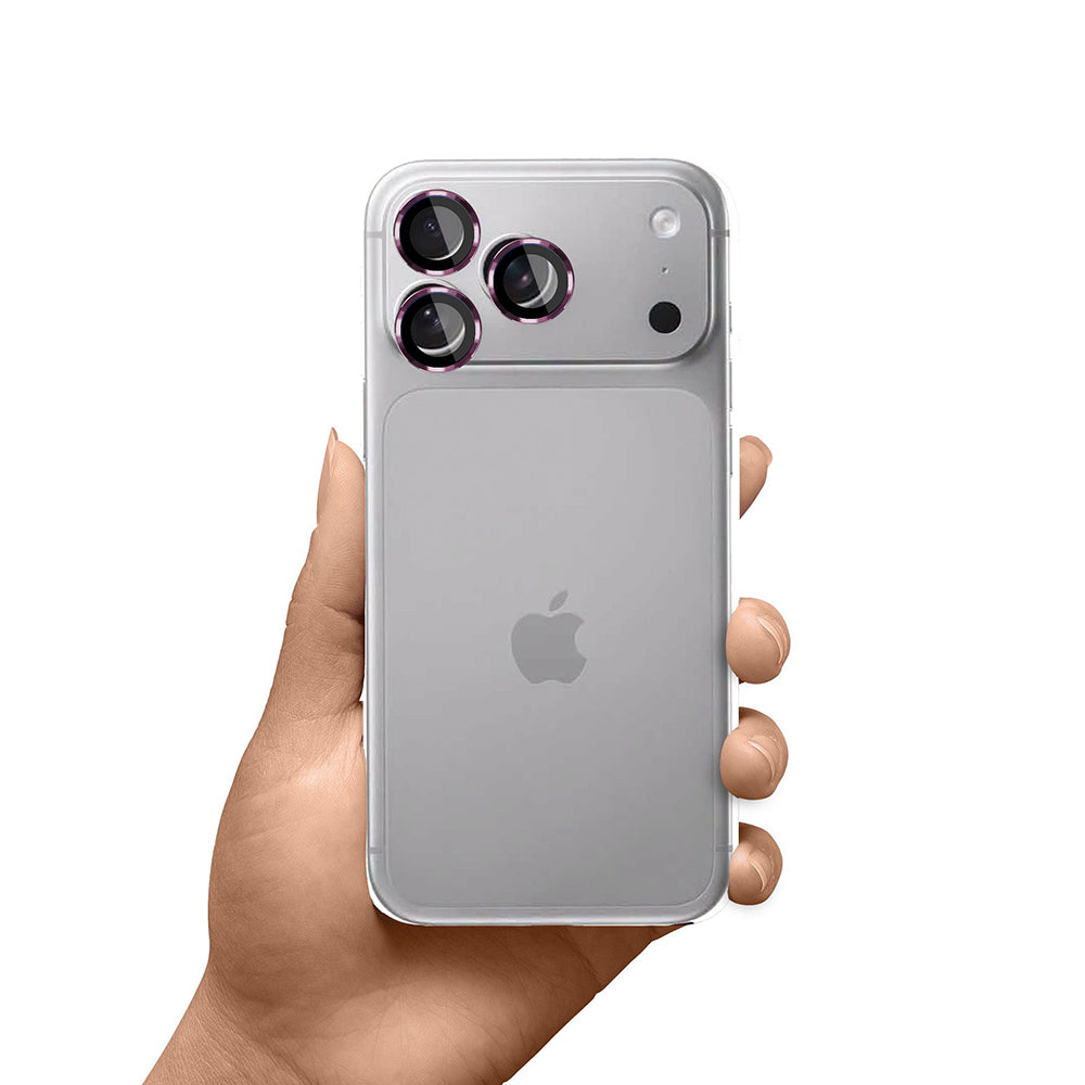 3MK Protection Pro Rückkamera-Schutzfolie für Apple iPhone 18 Pro / 18 Pro Max, gehärtetes Glas, Burgunderrot