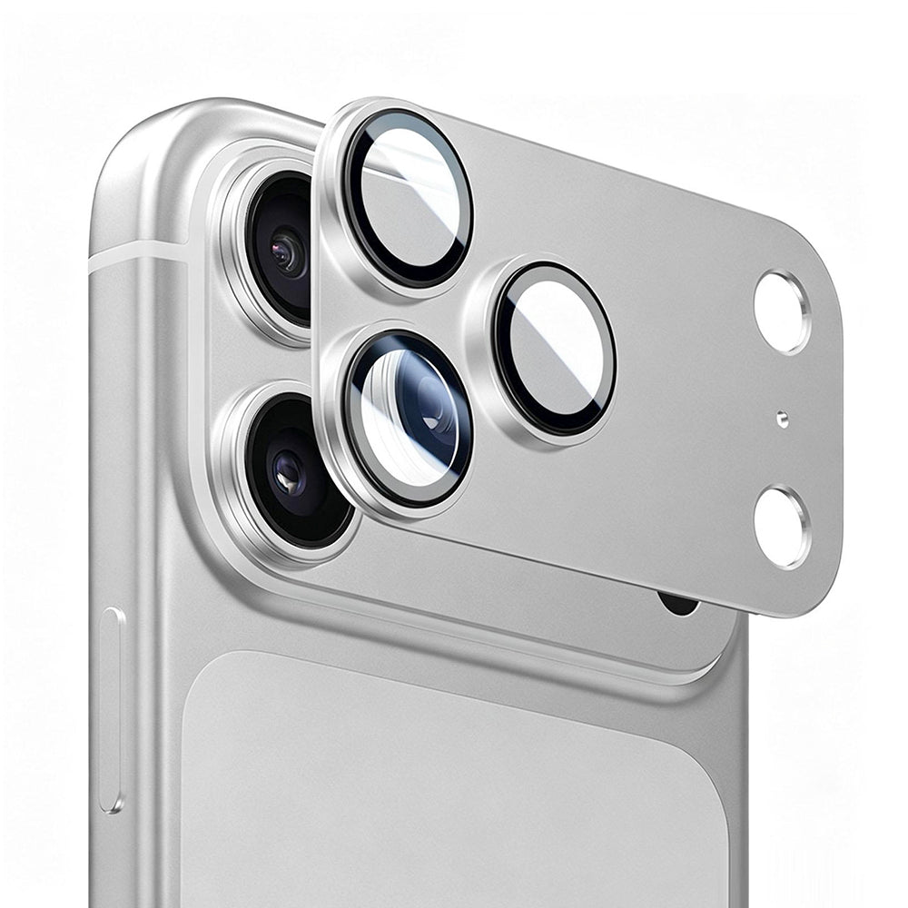 Blueo Integrated Metal Kameraschutzfolie für Apple iPhone 18 Pro Max, gehärtetes Glas, Silberfarben