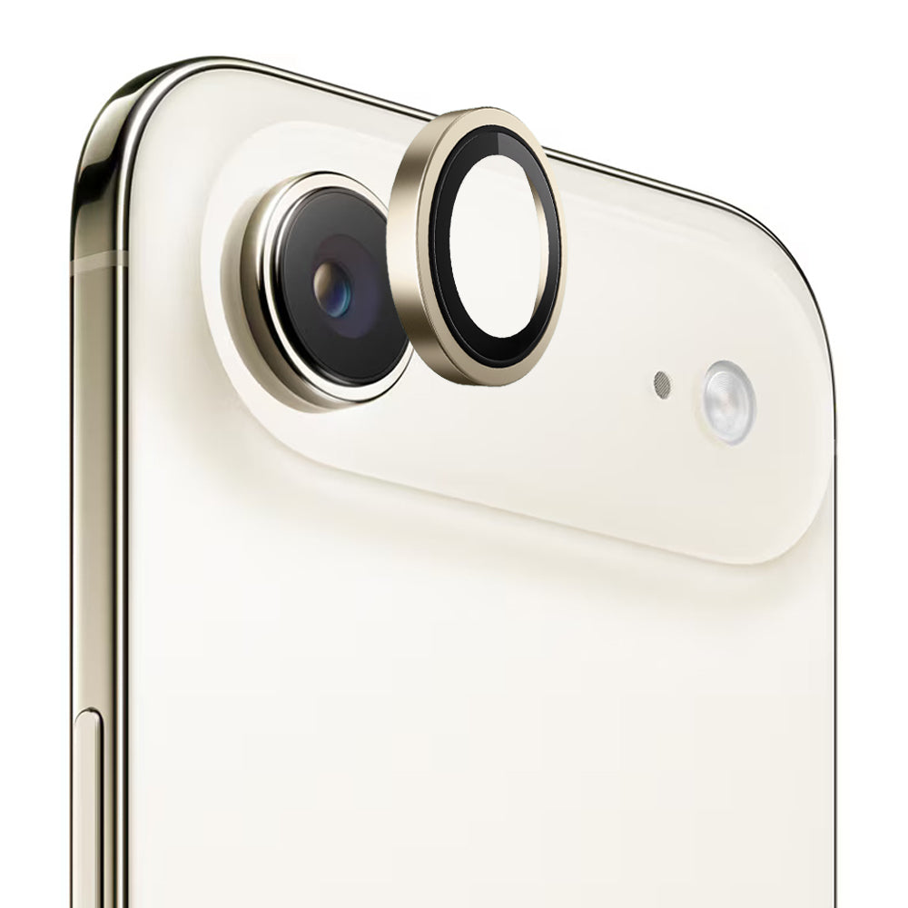 Schutzfolie Blueo Metal Frame für die Rückkamera des Apple iPhone 17 Air, gehärtetes Glas, Goldfarben