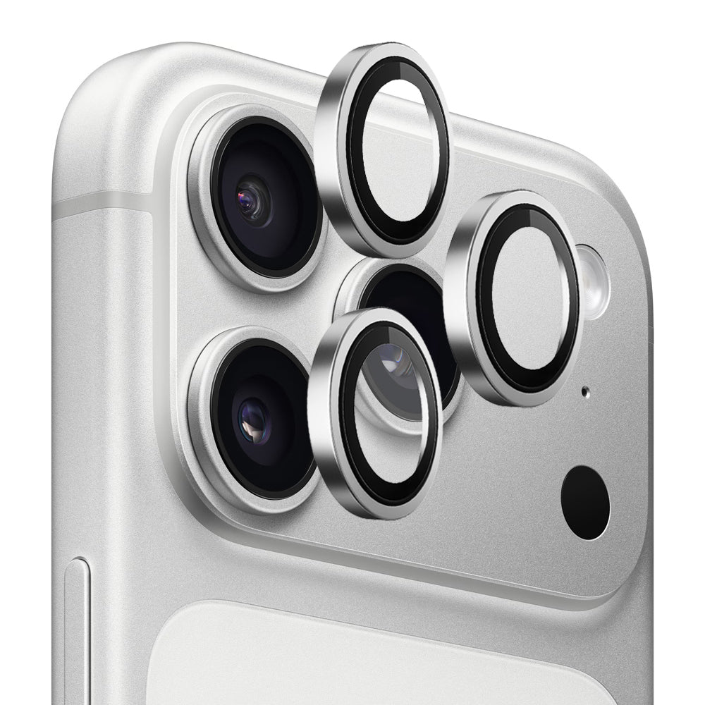 Schutzfolie Blueo Metal Frame für die Rückkamera des Apple iPhone 17 Pro Max / 17 Pro, gehärtetes Glas, Silberfarben