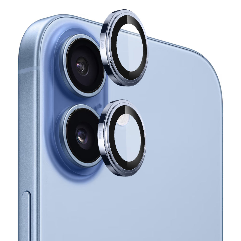 Schutzfolie Blueo Sapphire Crystal für die Rückkamera des Apple iPhone 17, gehärtetes Glas, Blau