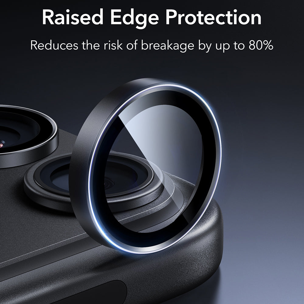 ESR Armorite Rückkamera-Schutzfolie für Apple iPhone 18 Pro / 18 Pro Max, gehärtetes Glas, 2er-Set, Schwarz