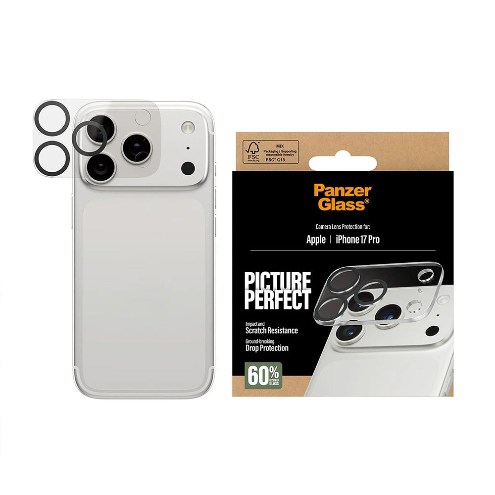 Schutzfolie PanzerGlass PicturePerfect für Apple iPhone 17 Pro, gehärtetes Glas, Transparent