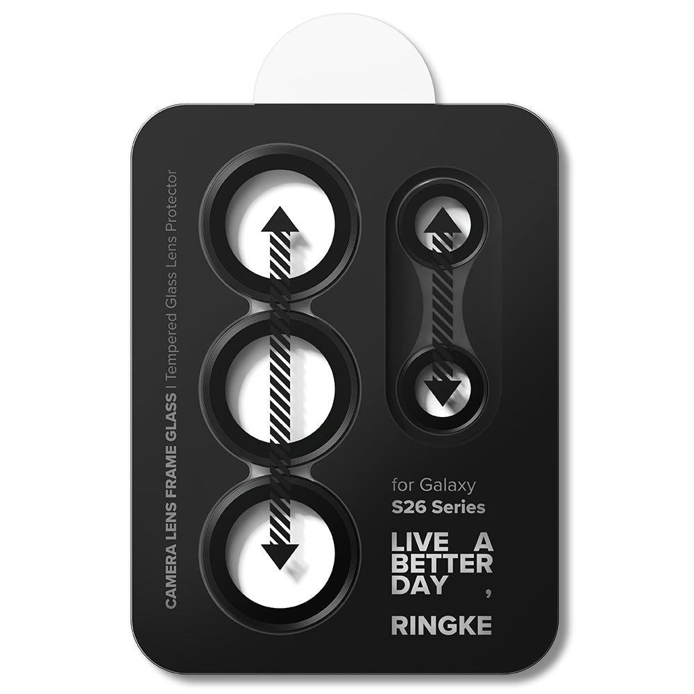 Schutzfolie Ringke Rückkamera für Samsung Galaxy S26 Ultra S948, Gehärtetes Glas, Set 2 Stück, Schwarz