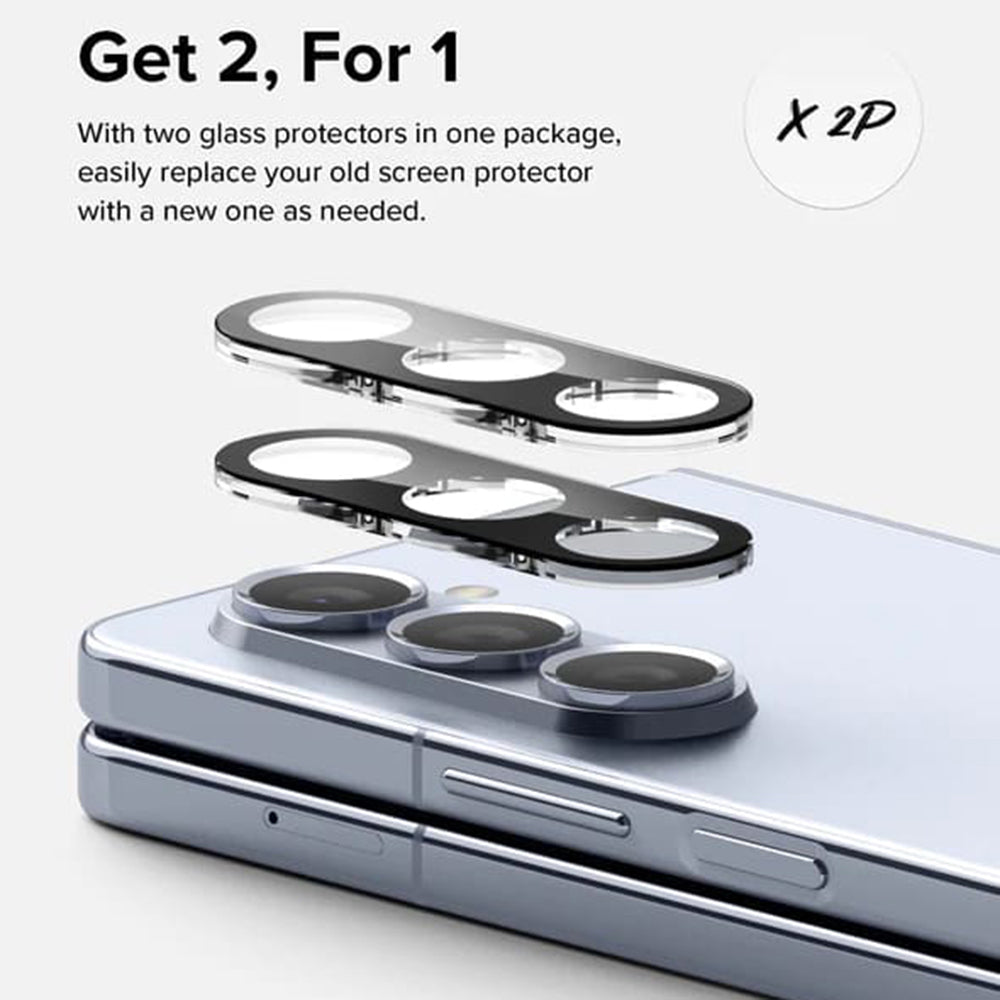 Ringke Rückkamera-Schutzfolie für Samsung Galaxy Z Fold5 F946, gehärtetes Glas, 2 Stück Set, transparent