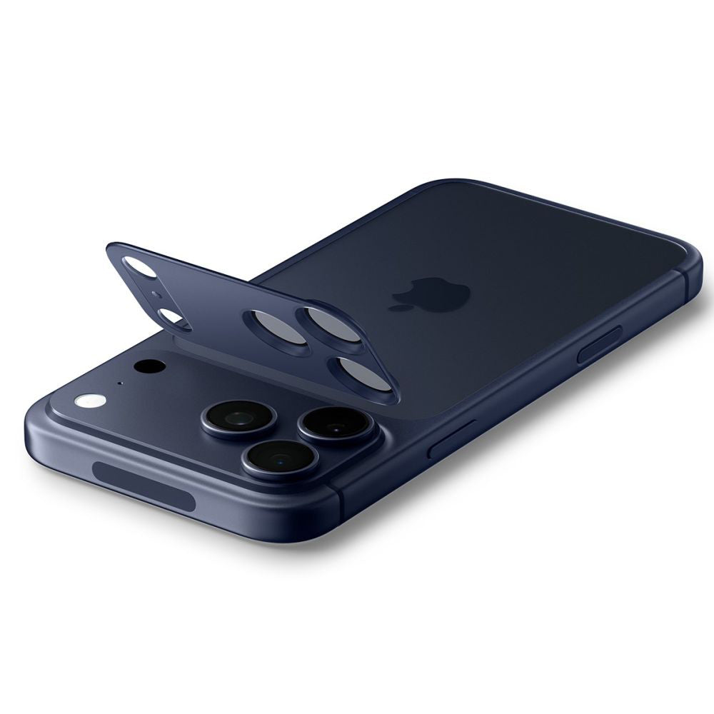 Schutzfolie Rückkamera Spigen GlastR EZ FIT Optik Pro XL für Apple iPhone 17 Pro, Gehärtetes Glas, Blau AGL10646
