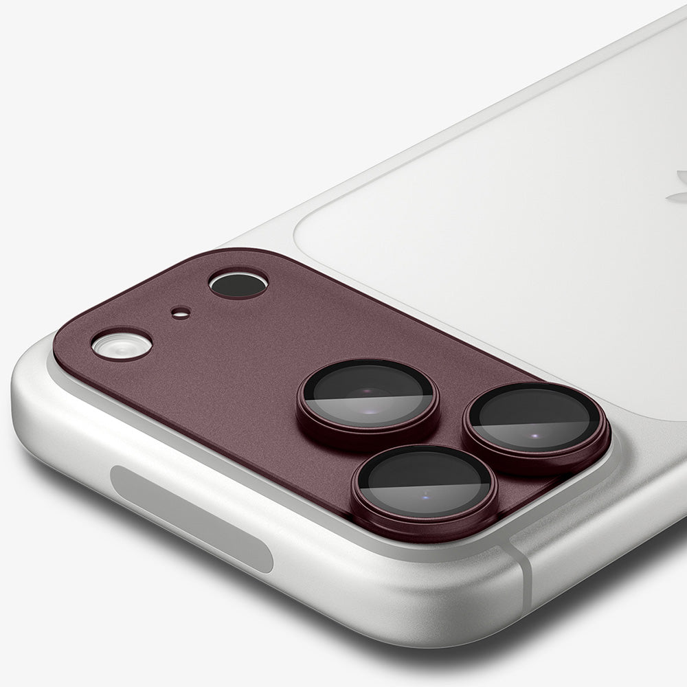 Schutzfolie für die Rückkamera Spigen GlastR EZ FIT Optik Pro XL für Apple iPhone 18 Pro, gehärtetes Glas, Burgunderrot AGL12036