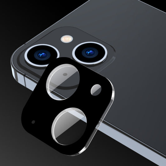 Techsuit Rückkamera-Schutzfolie für Apple iPhone 15 Plus / 15, gehärtetes Glas, schwarz