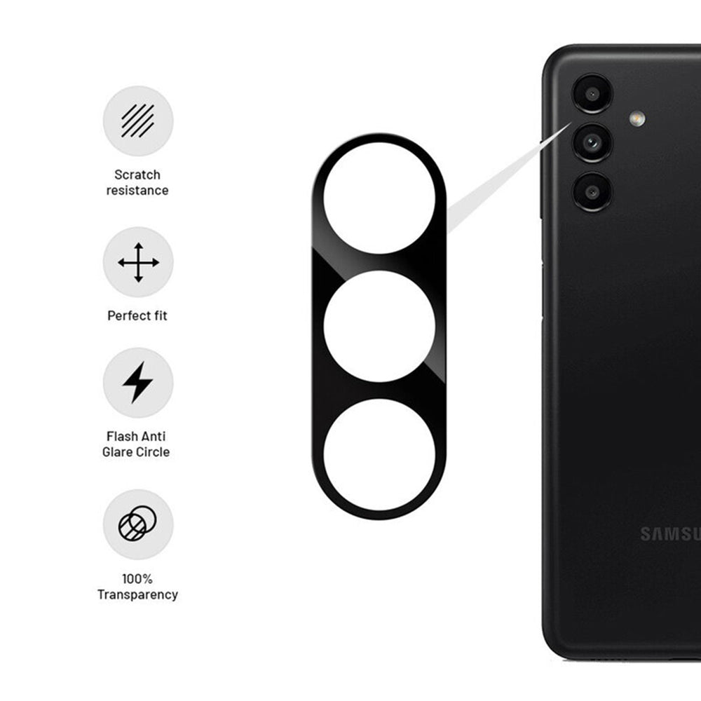 Techsuit Rear Camera Protective Film for Samsung Galaxy S24+ S926, Tempered Glass, Black