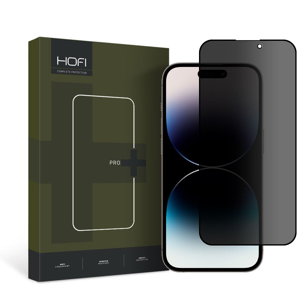 Schutzfolie Privacy HOFI PRO+ für Apple iPhone 14 Pro Max, Gehärtetes Glas, Vollverklebung