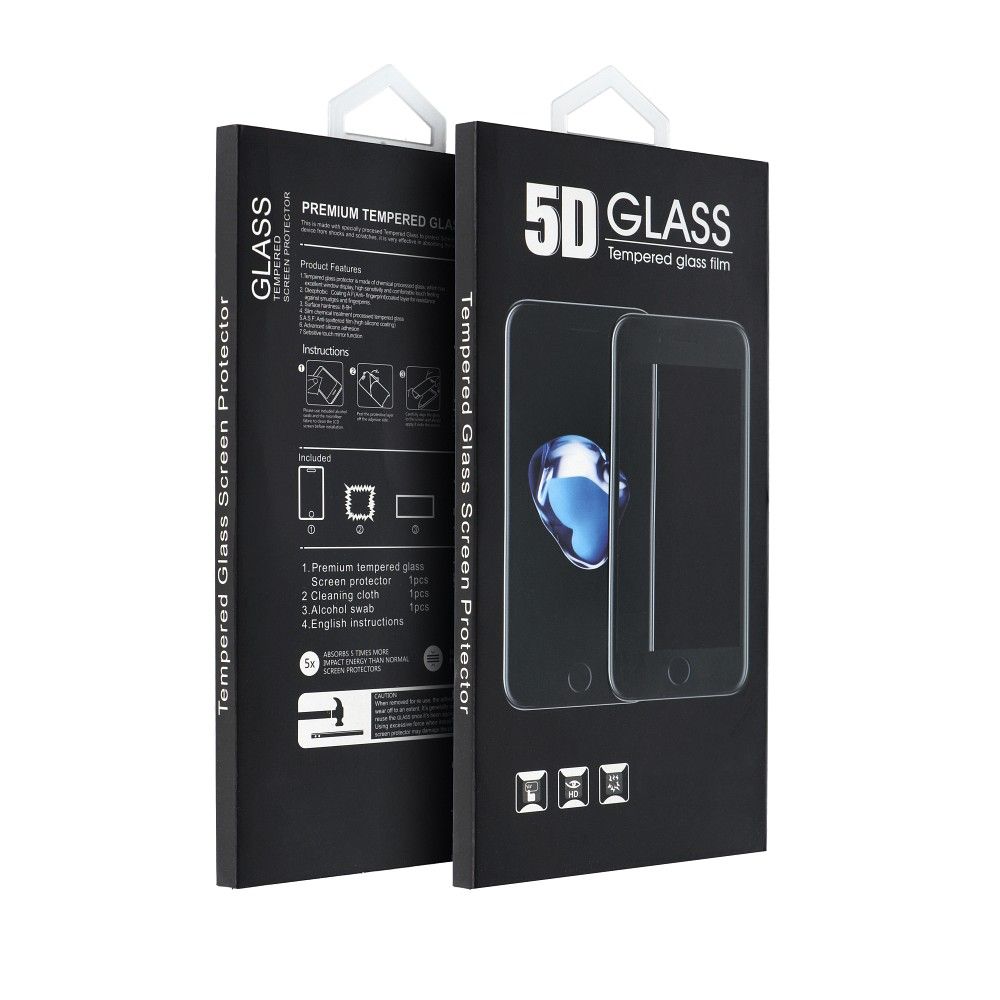 OEM Displayschutzfolie für Apple iPhone 15 Pro Max, abgeschirmtes Glas, vollflächig verklebt, 5D, schwarz