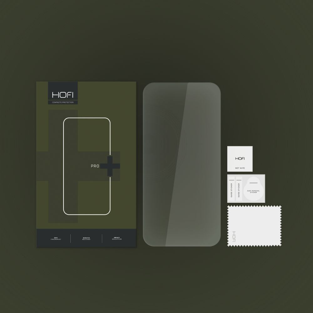 Schutzfolie HOFI PRO+ für Apple iPhone 15, Gehärtetes Glas, Vollkleber, 2.5D