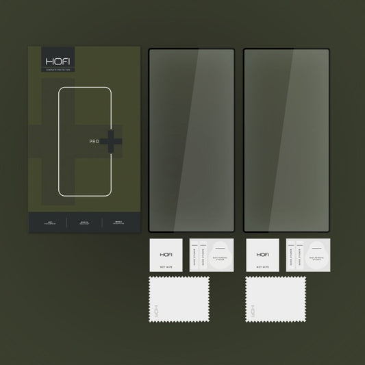 Displayschutzfolie HOFI Glas PRO+ für Samsung Galaxy S24 Ultra S928, Glasschild, Vollverklebung, Set 2 Stück, 2.5D, Schwarz