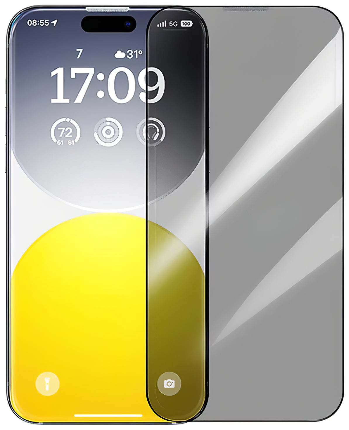 Displayschutzfolie Baseus Diamond für Apple iPhone 15 Pro Max, Schutzglas, Vollverklebung P60057405203-03