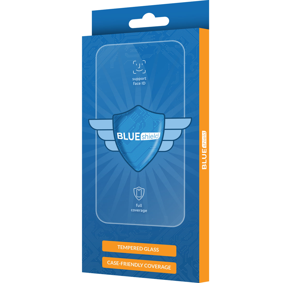 Blue Shield Screen Protector for Samsung Galaxy A25 A256, Shielded Glass, Full Glue, Case Friendly, Black