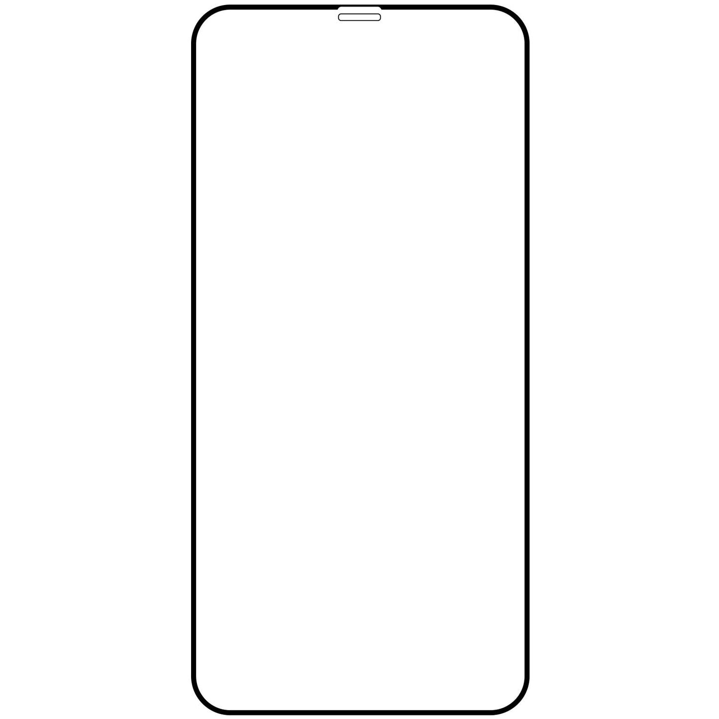 OEM Displayschutzfolie für Apple iPhone 12 Pro Max, abgeschirmtes Glas, Vollverklebung, 21D, Schwarz