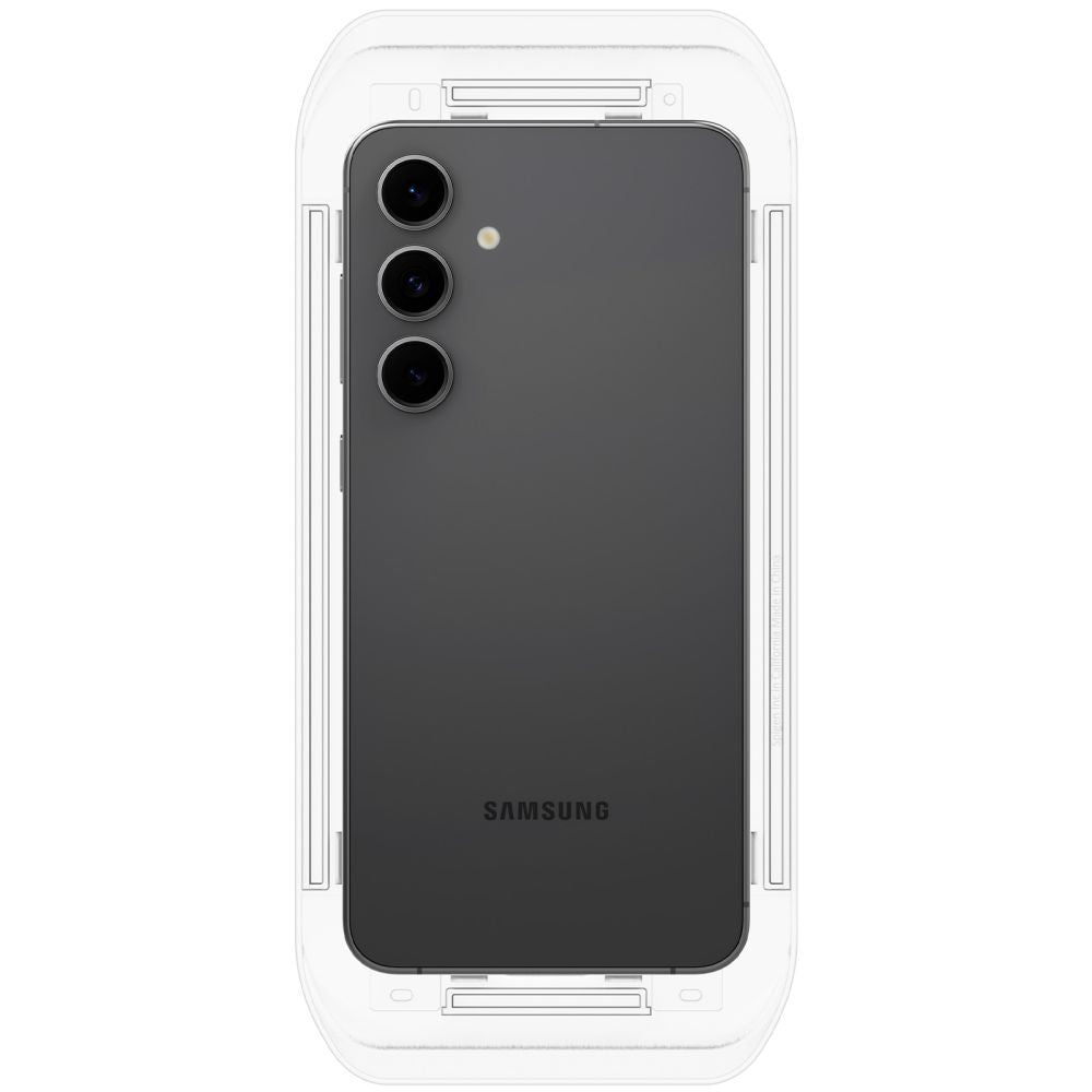 Schutzfolie Spigen GlastR EZ FIT für Samsung Galaxy A56 A566 / S24 FE S721, gehärtetes Glas, Vollverklebung, Set mit 2 Stück AGL08729