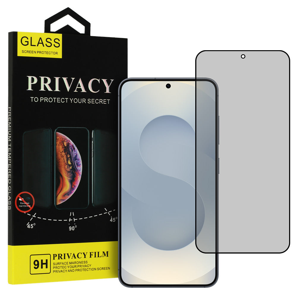Privacy-Schutzfolie OEM Shield Screen für Samsung Galaxy S25 S931, gehärtetes Glas, Full Glue
