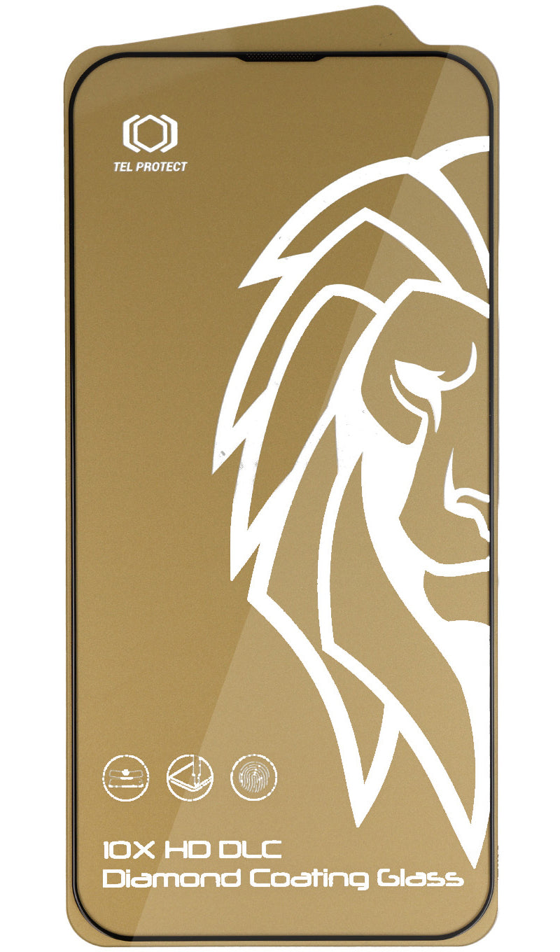 Tel Protect 10X HD DLC Diamond Coating Displayschutzfolie für Apple iPhone 18 Pro Max / 17 Pro Max, gehärtetes Glas, vollflächig klebend, schwarz