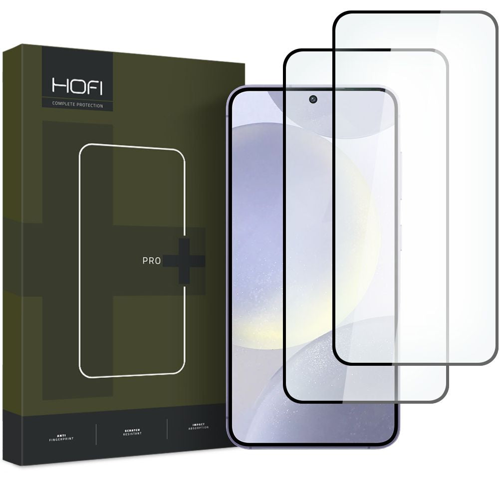 HOFI Glass PRO+ Panzerglas für Samsung Galaxy S24 S921 | 2er Set | Full Glue | Schwarz | 9H