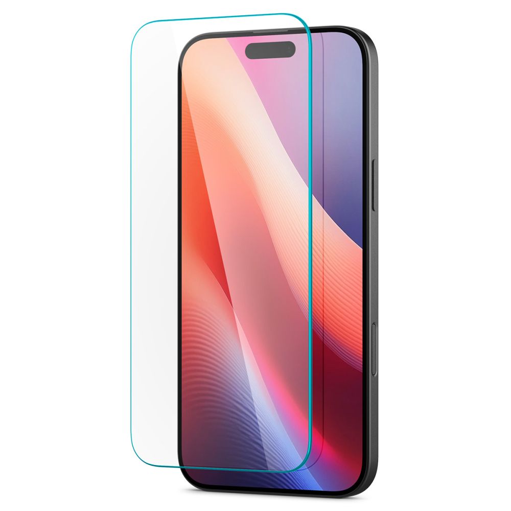 Schutzfolie Spigen GlastrR Slim HD für Apple iPhone 16 Pro, Gehärtetes Glas, Vollverklebung, 2.5D AGL07937