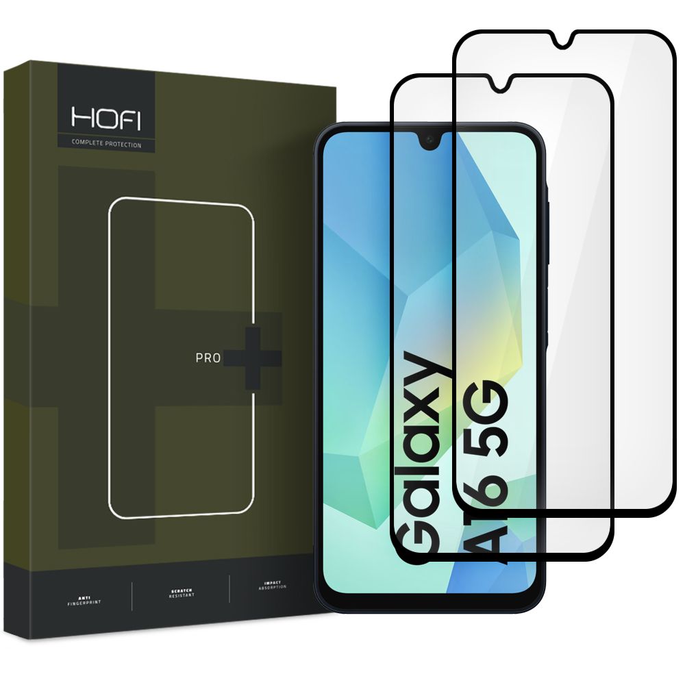 Schutzfolie HOFI Glass PRO+ für Samsung Galaxy A17 4G / A17 5G, gehärtetes Glas, Vollverklebung, Set mit 2 Stück, 2.5D, Schwarz