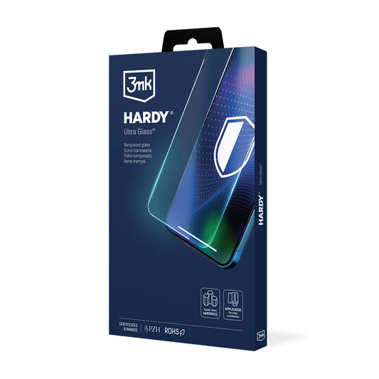 Schutzfolie 3MK Hardy Ultra für Apple iPhone 17 Air, gehärtetes Glas, Full Glue, Schwarz