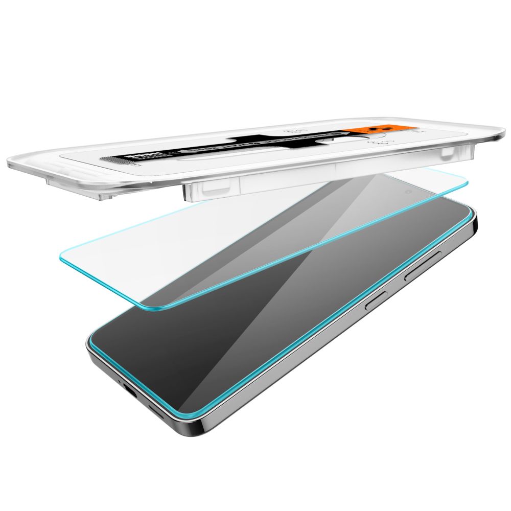 Schutzfolie Spigen GlastR EZ FIT für Samsung Galaxy S25+ S936 / S24+ S926, Gehärtetes Glas, Vollverklebung, Set 2 Stück AGL07432