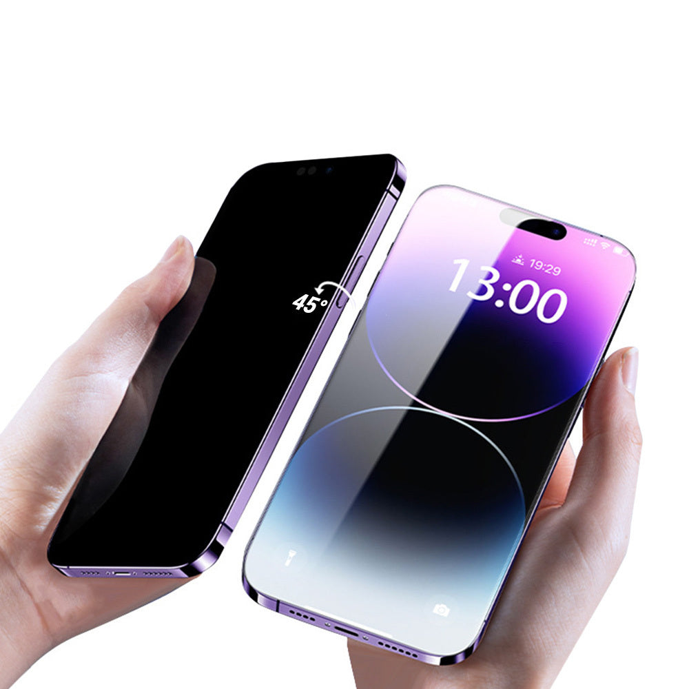 Tel Protect 10X Plus Titanium Privacy-Displayschutzfolie für Apple iPhone 17 / 16 Pro, gehärtetes Glas, Full Glue