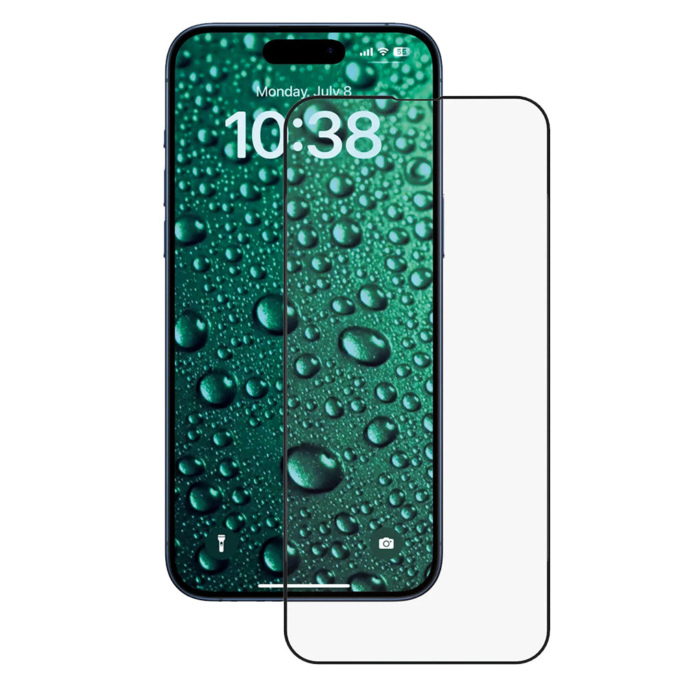 Anank 3X Verstärkte Unsichtbare Displayschutzfolie für Apple iPhone 16 Pro Max, Gehärtetes Glas, Vollkleber, 3D, Schwarz