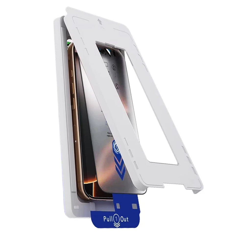 Anank 5X Reinforced Applicator Screen Protector for Apple iPhone 17 Air, Tempered Glass, Full Glue, 2.5D, Black