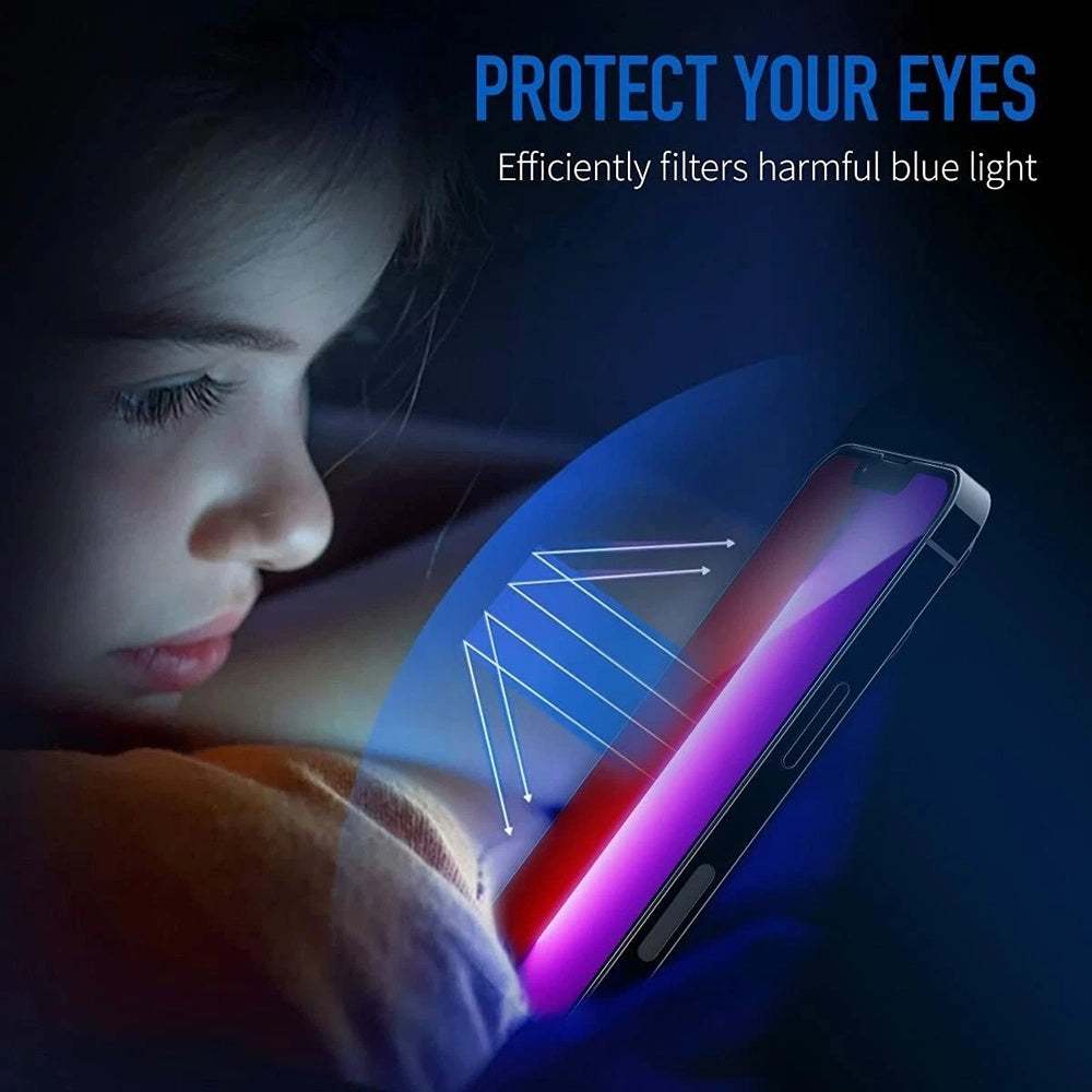 Schutzfolie Anti Blue Light Anank 5X Verstärkt für Apple iPhone 17 Pro Max, Gehärtetes Glas, Vollverklebung, 2.5D, Schwarz