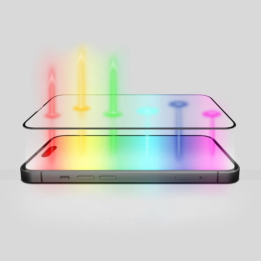 Schutzfolie Anti Blue Light Anank 5X Verstärkt für Apple iPhone 17, Gehärtetes Glas, Vollverklebung, 2.5D, Schwarz