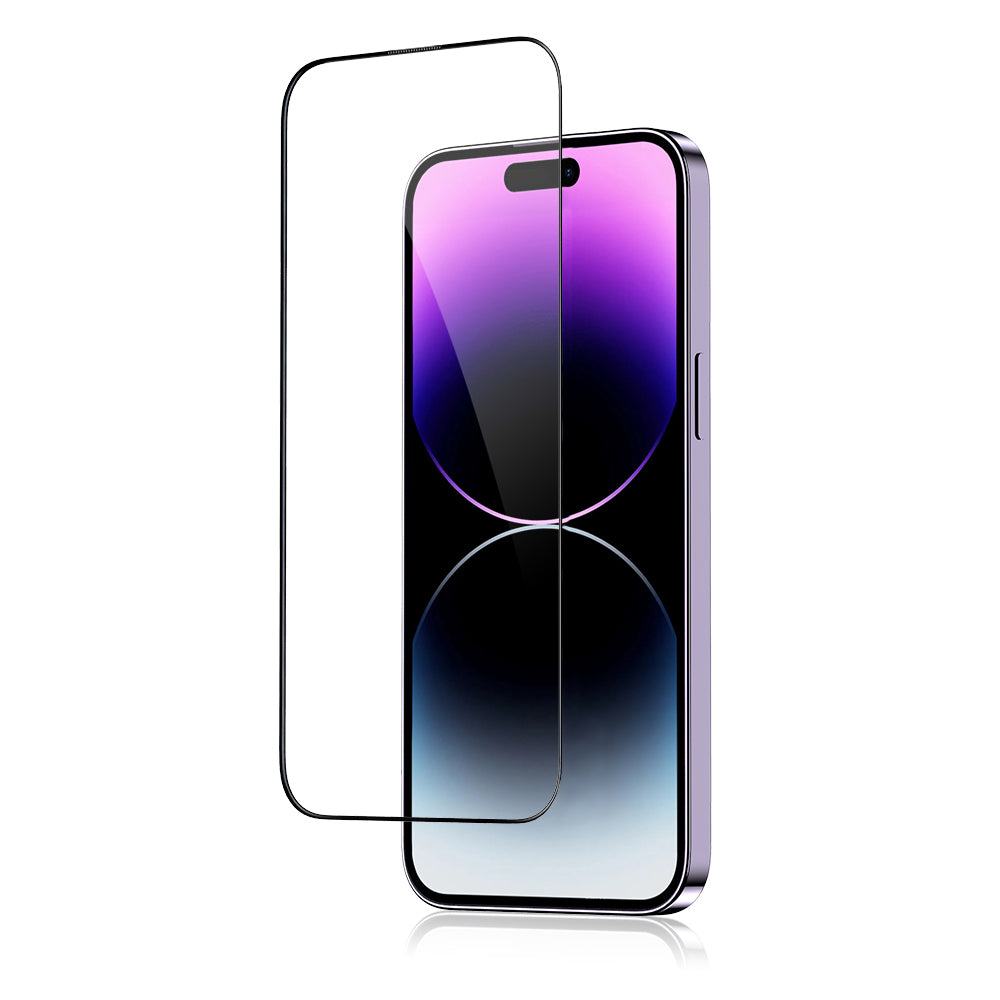 Blueo Anti-Broken Displayschutzfolie für Apple iPhone 16 Plus / 15 Plus / 14 Pro Max, gehärtetes Glas, Vollkleber, Schwarz