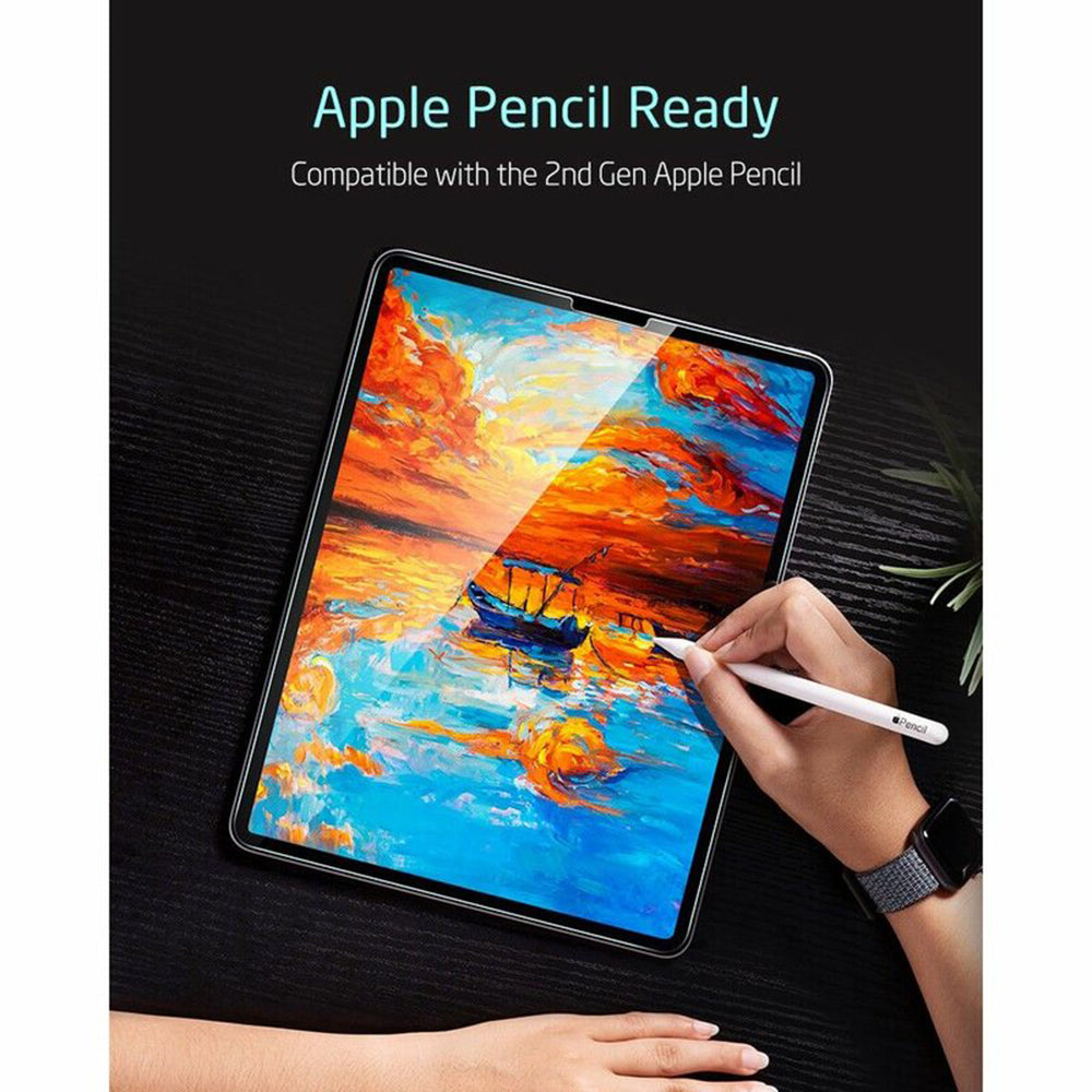 Schutzfolie ESR Bildschirm für Apple iPad Air (2022) / Pro 11 (2021) / Air (2020), Gehärtetes Glas, Vollverklebung, Set 2 Stück
