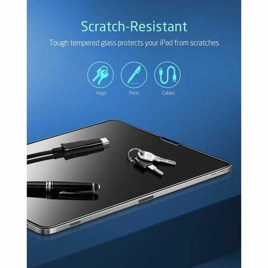 ESR Screen Protector for Apple iPad Pro 12.9 (2022) / Pro 12.9 (2021) / Pro 12.9 (2020), Tempered Glass, Full Glue, Set of 2 Pieces