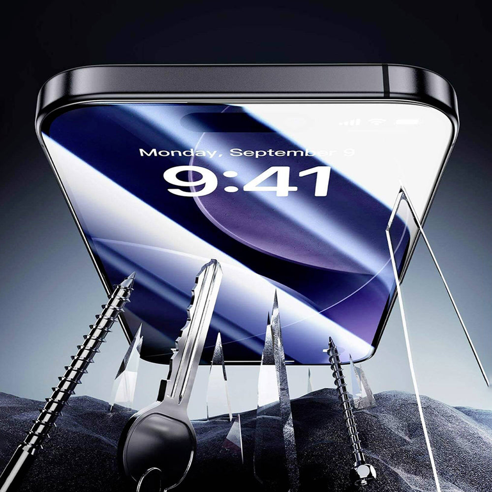 ESR UltraFit Classic Displayschutzfolie für Apple iPhone 18 Pro / 17 Pro, gehärtetes Glas, Full Glue, 2 Stück Set, Schwarz