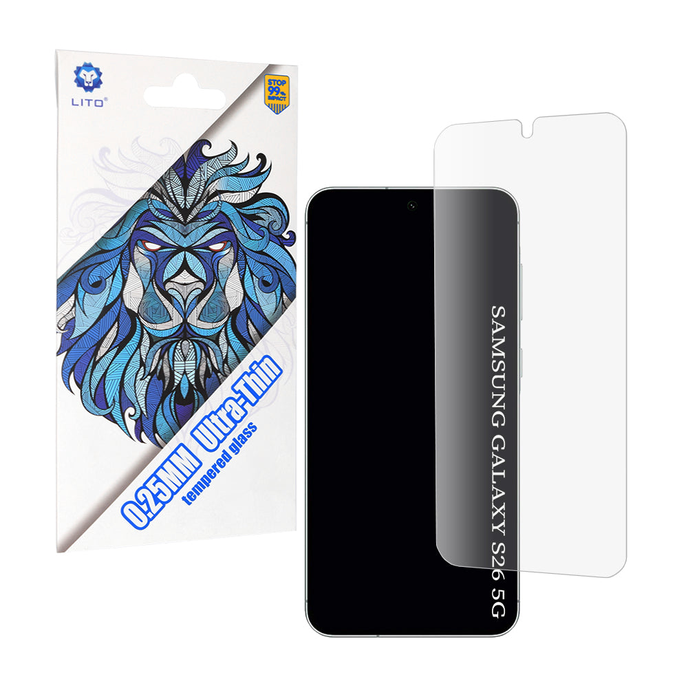 Schutzfolie Lito Classic Ultra Thin für Samsung Galaxy S26 S942, Gehärtetes Glas, Vollverklebung, 2.5D