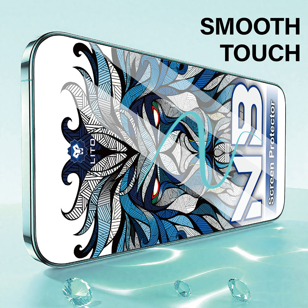 Schutzfolie Lito NB für Apple iPhone 17 Pro Max, gehärtetes Glas, Full Glue, Schwarz