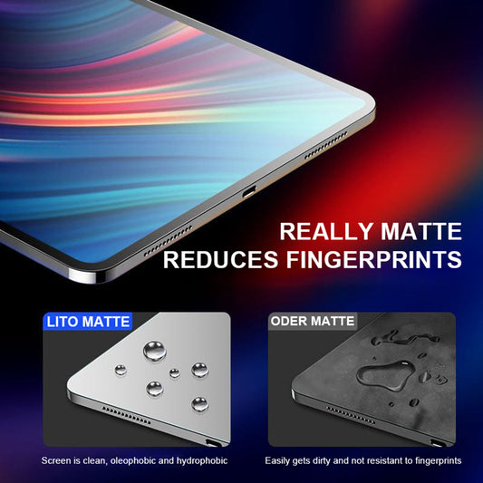 Mattes Schutzglas Lito Classic für Apple iPad Pro 13 (2024), gehärtetes Glas, Full Glue, 2.5D