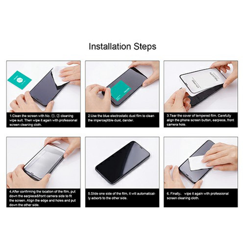 Nillkin CP+ Pro Displayschutzfolie für Samsung Galaxy A37 5G, gehärtetes Glas, Full Glue, Schwarz