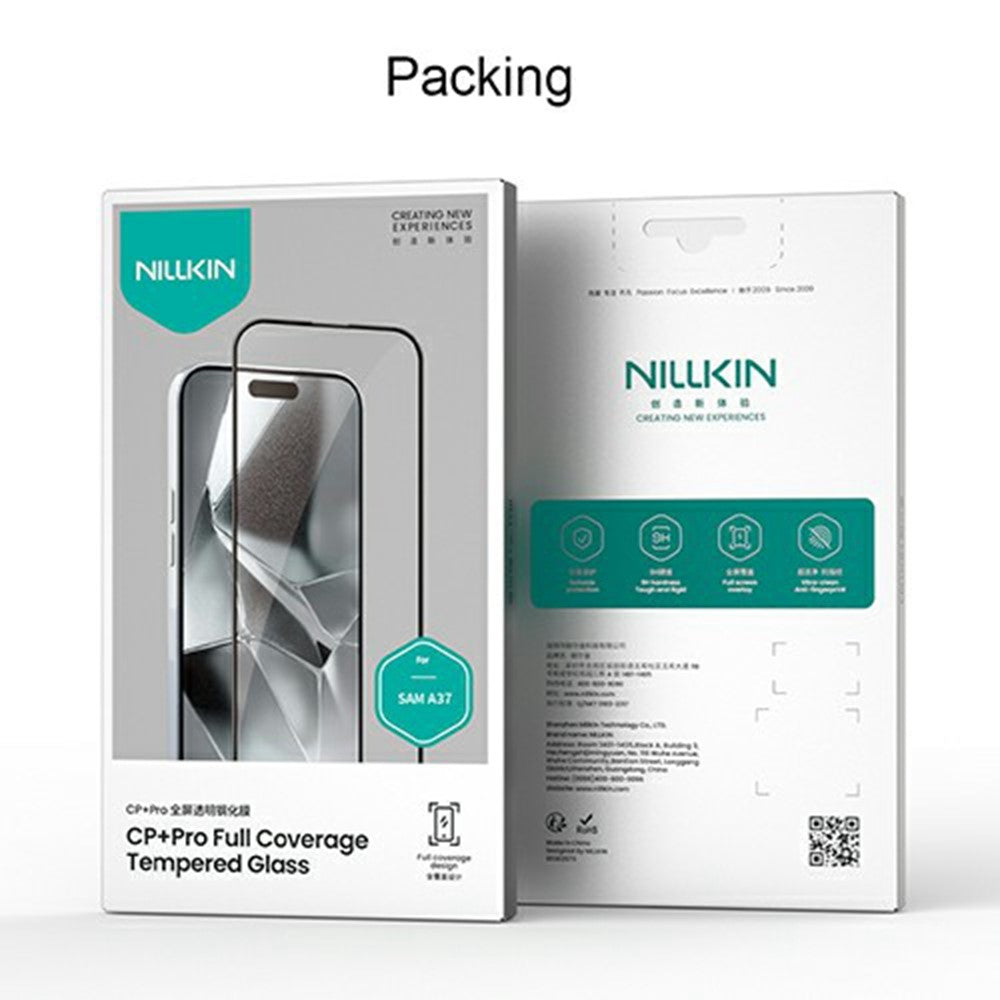 Nillkin CP+ Pro Displayschutzfolie für Samsung Galaxy A37 5G, gehärtetes Glas, Full Glue, Schwarz