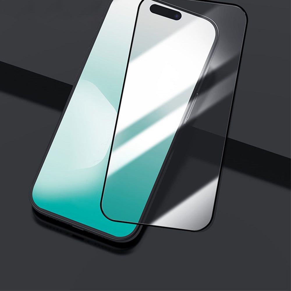 Nillkin CP+ Pro Displayschutzfolie mit Applikator für Apple iPhone 16, gehärtetes Glas, Vollkleber, schwarz