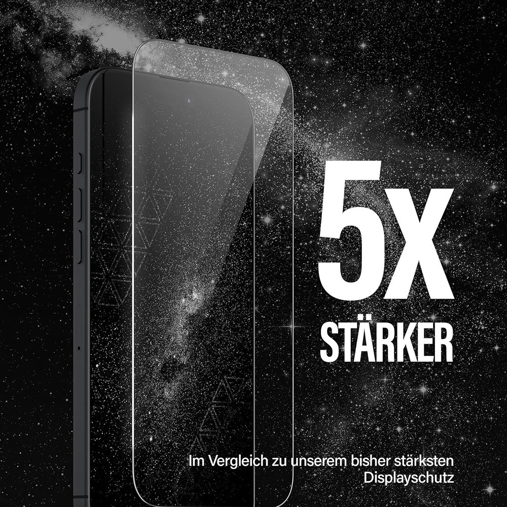 PanzerGlass Ultra-Wide Ceramic II EasyAligner Screen Protector for Apple iPhone 17 Pro Max, Tempered Glass, Full Glue, Black