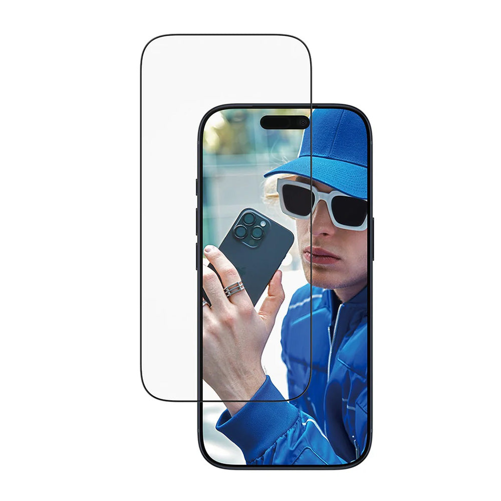 PanzerGlass Ultra-Wide Fit EasyAligner Screen Protector for Apple iPhone 17 Pro, Tempered Glass, Full Glue, Black