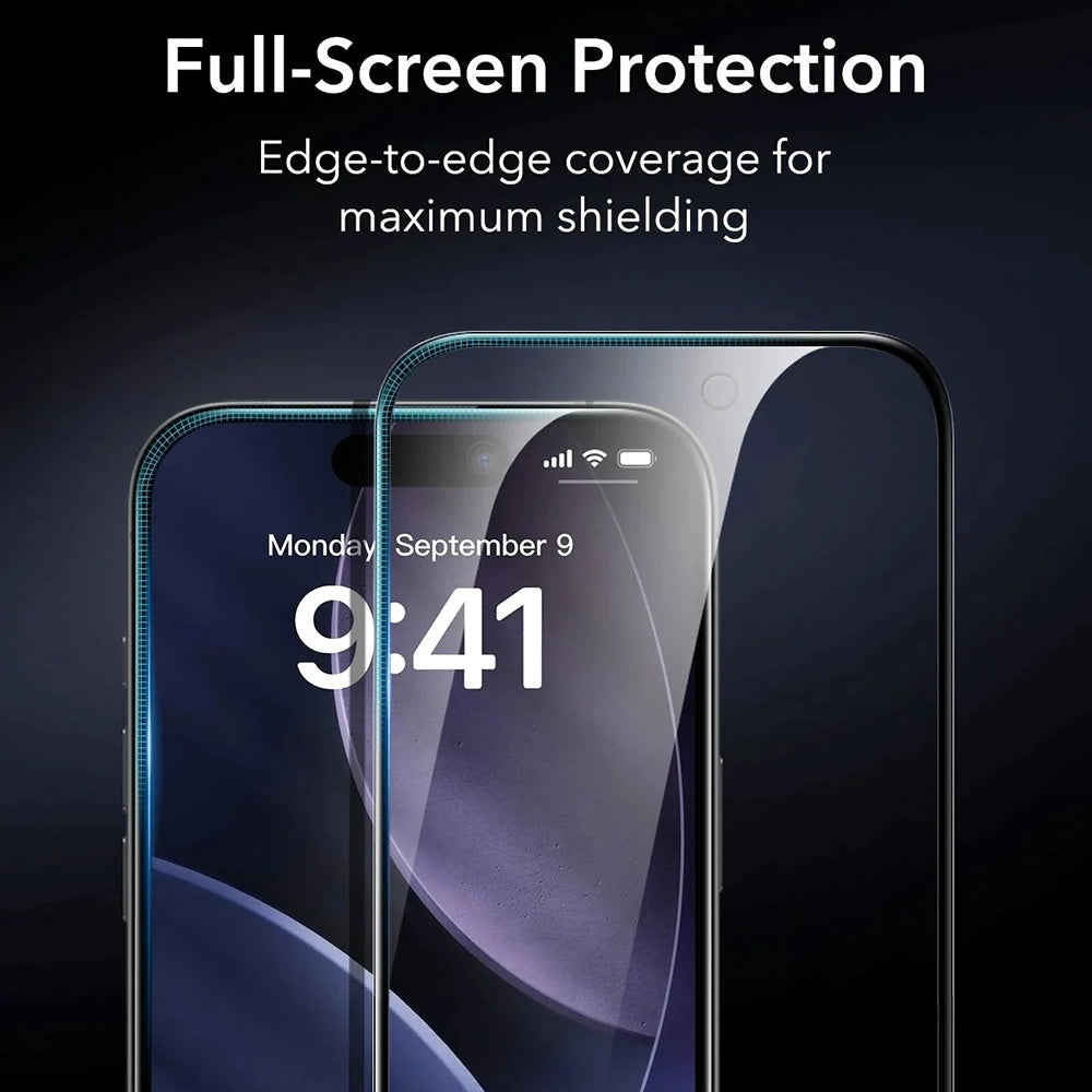 Schutzfolie Ecran Privacy ESR Armorite UltraFit für Apple iPhone 17 Pro Max, Gehärtetes Glas, Vollverklebung, Set 3 Stück