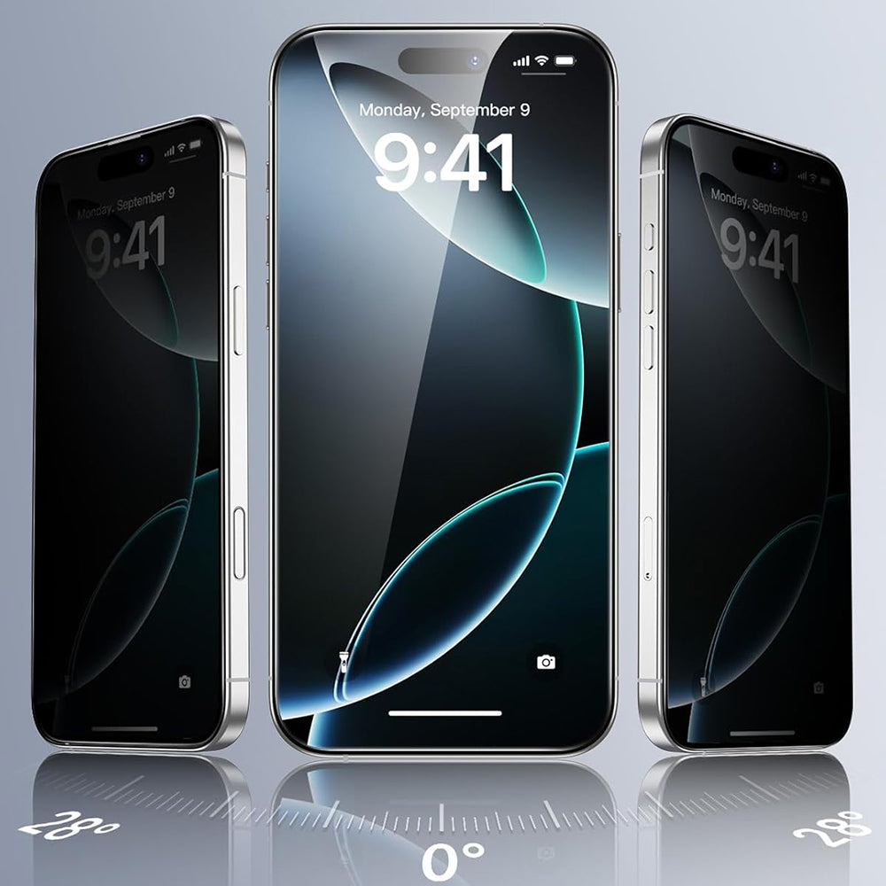 Displayschutzfolie Privacy ESR für Apple iPhone 17 Air, Gehärtetes Glas, Vollverklebung, Set mit 3 Stück.
