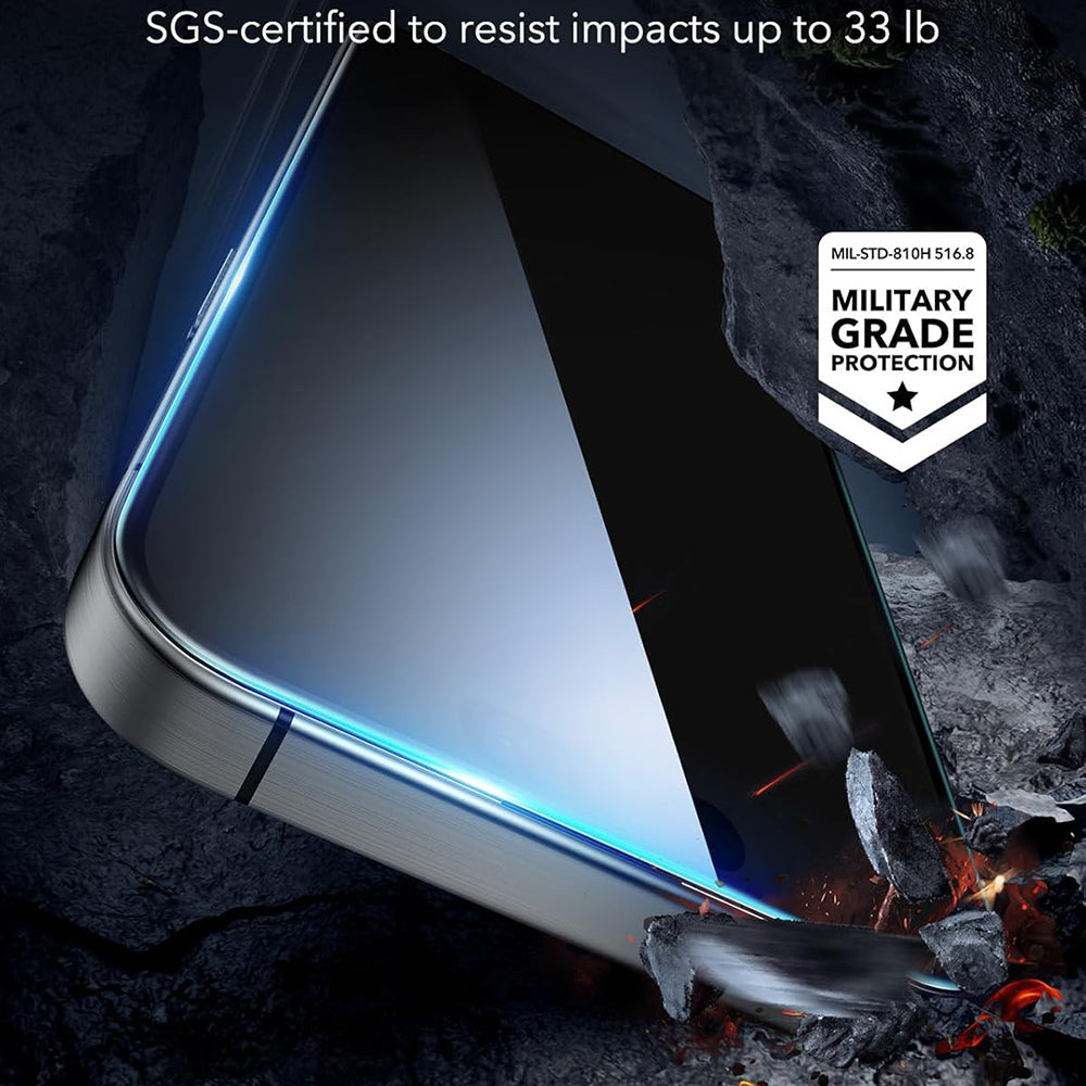 ESR Privacy Screen Protector for Apple iPhone 17 Pro Max, Tempered Glass, Full Glue, Set of 3 Pieces