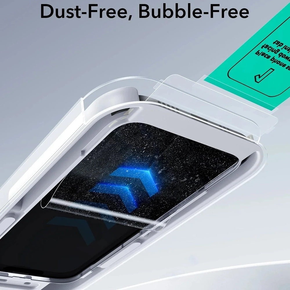 Schutzfolie Ecran Privacy ESR UltraFit für Apple iPhone 17 / 16 Pro, gehärtetes Glas, Full Glue, Set 3 Stück.