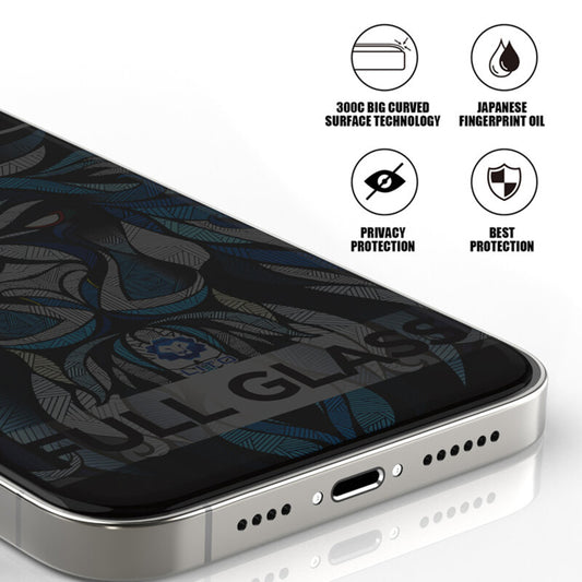 Schutzfolie Privacy Lito D+ Max 300C für Apple iPhone 17 Air, Gehärtetes Glas, Vollkleber